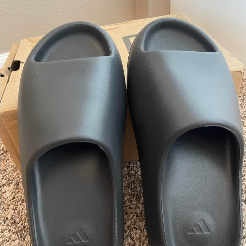 Adidas Dark Gray Slide Sandals